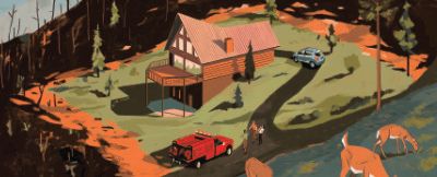 Illustration of rural home